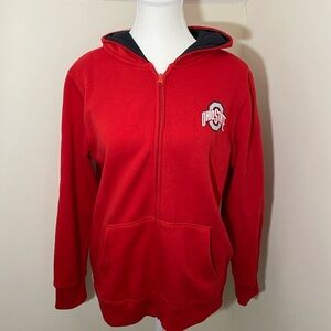 Ohio State Youth Red Full Zip Hoodie Size XL